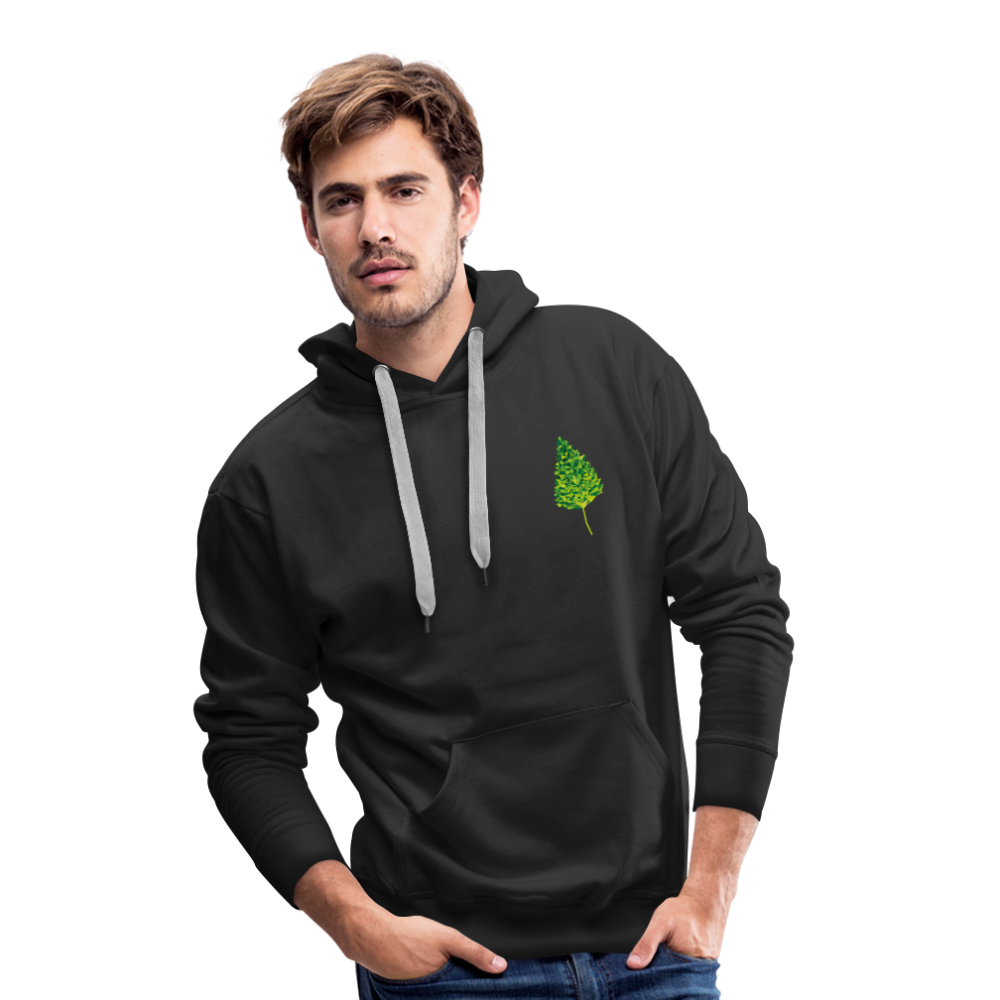Das Blatt - Männer Hoodie - Schwarz