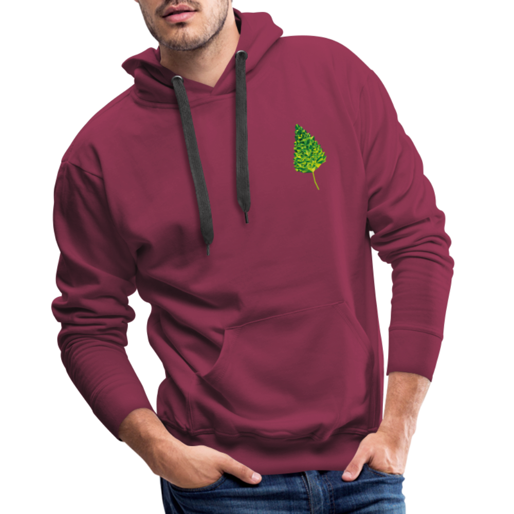 Das Blatt - Männer Hoodie - Bordeaux