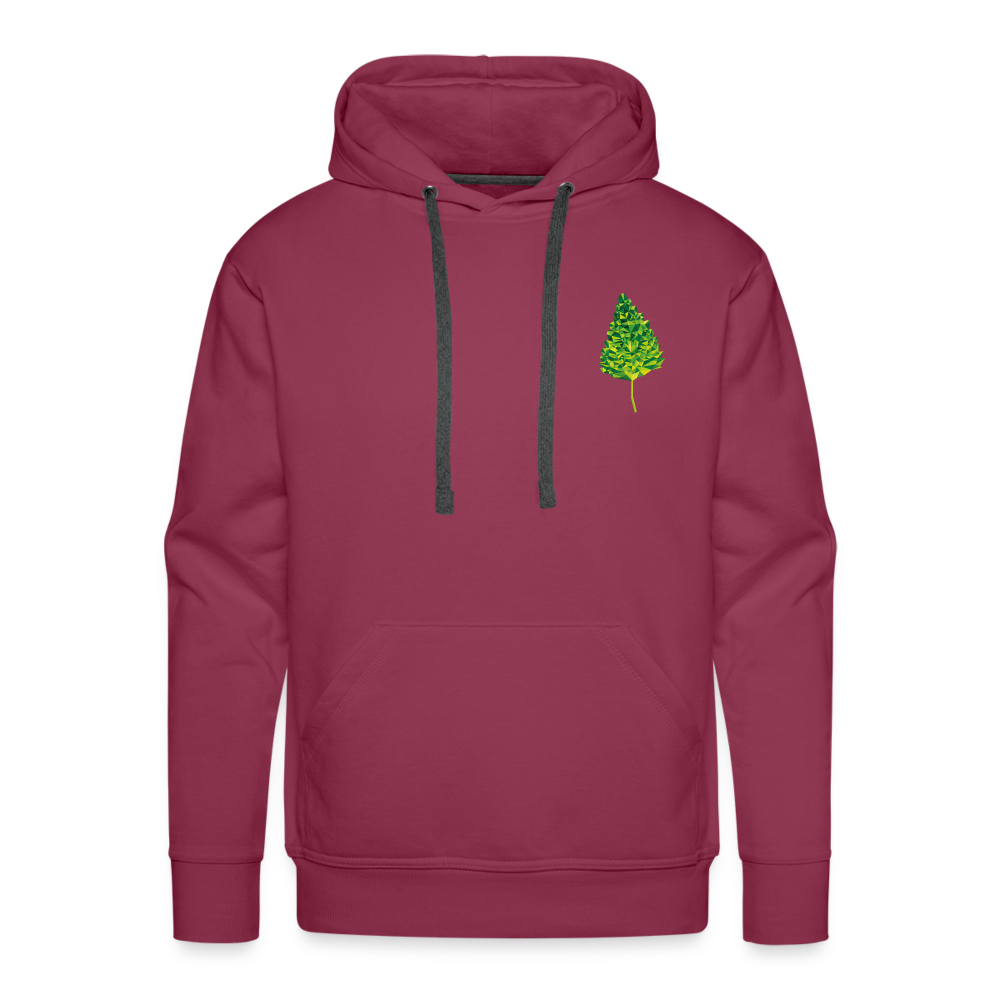 Das Blatt - Männer Hoodie - Bordeaux