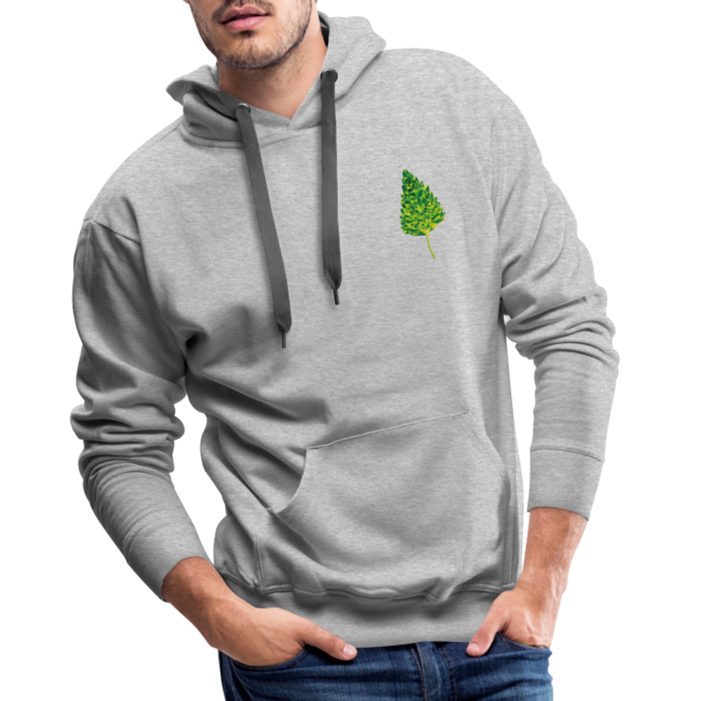 Das Blatt - Männer Hoodie - Grau meliert