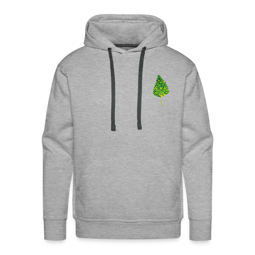 Das Blatt - Männer Hoodie - Grau meliert