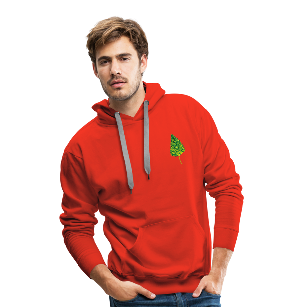 Das Blatt - Männer Hoodie - Rot