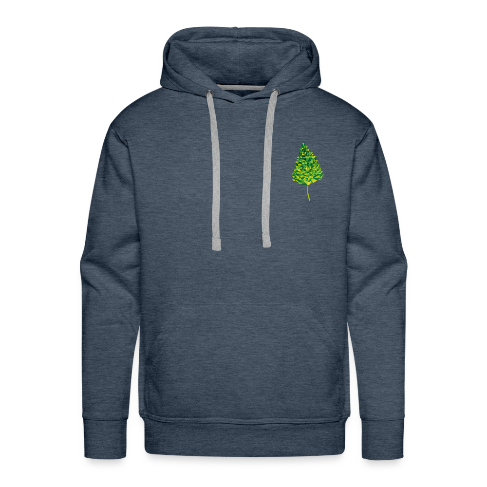 Das Blatt - Männer Hoodie - Jeansblau