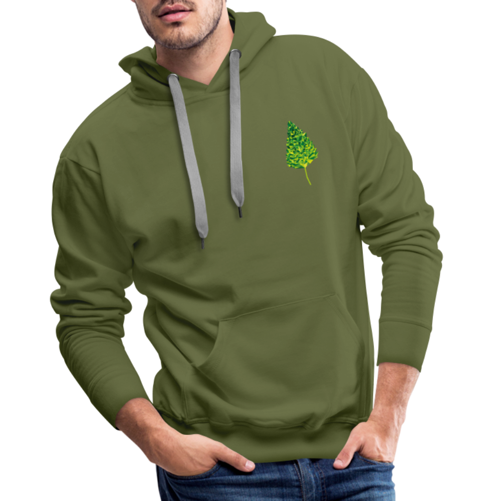 Das Blatt - Männer Hoodie - Olivgrün