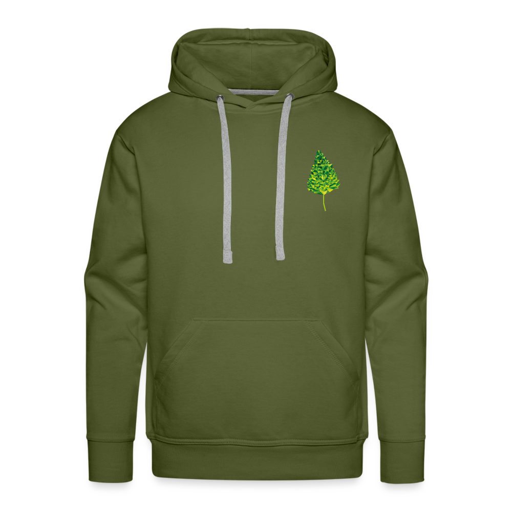 Das Blatt - Männer Hoodie - Olivgrün