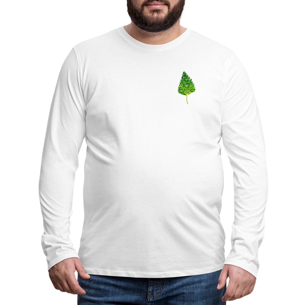 Das Blatt - Männer Langarmshirt - weiß
