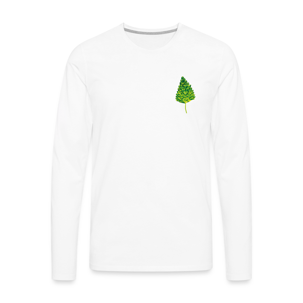 Das Blatt - Männer Langarmshirt - weiß