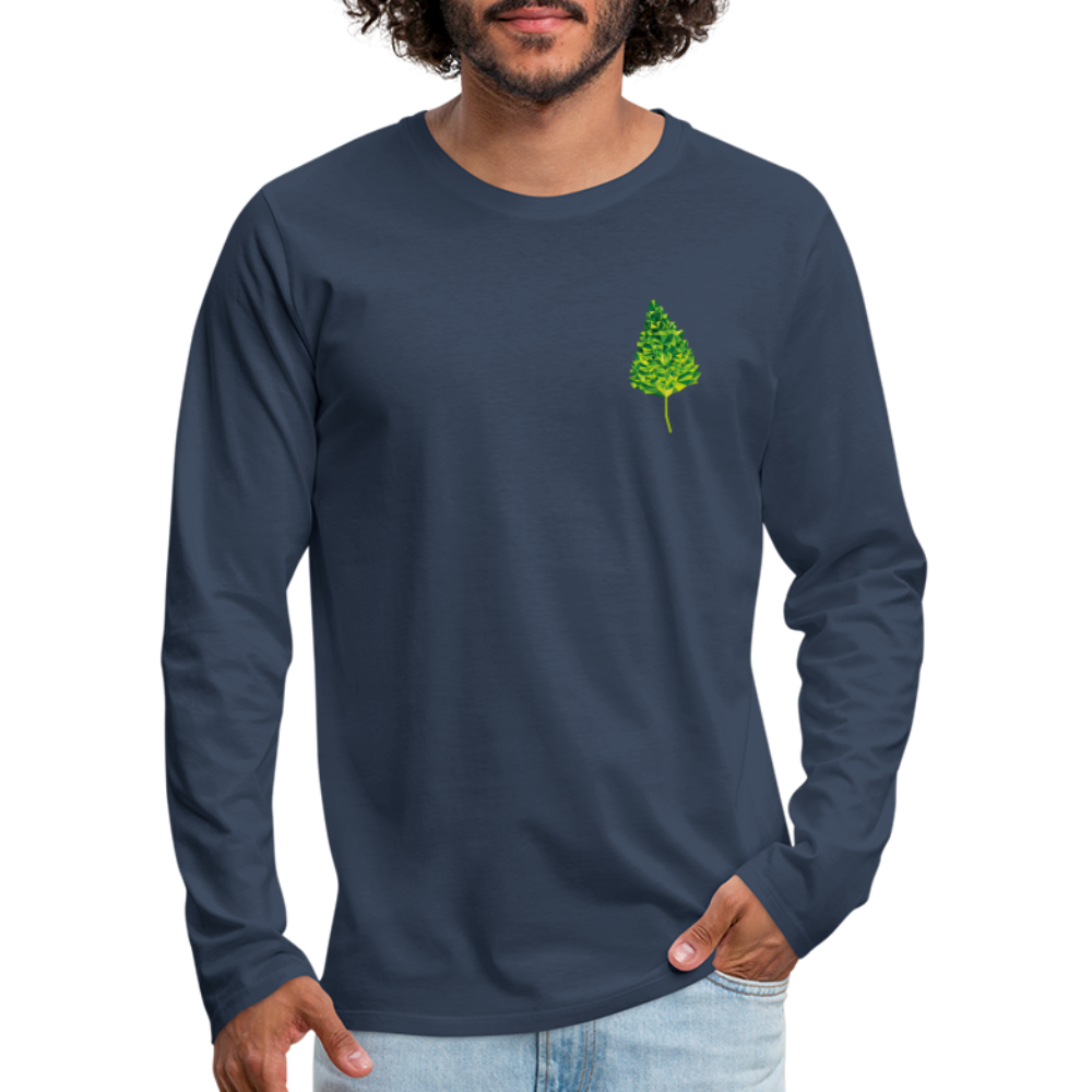 Das Blatt - Männer Langarmshirt - Navy