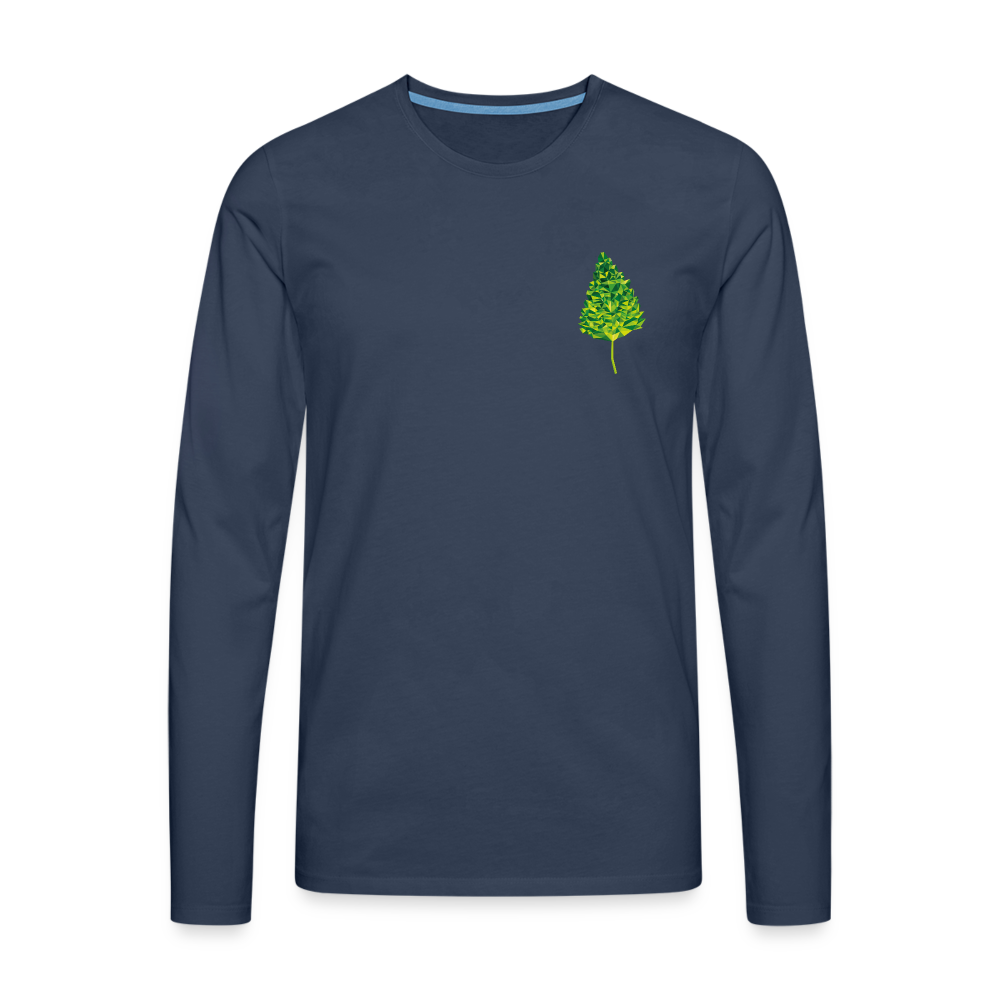 Das Blatt - Männer Langarmshirt - Navy