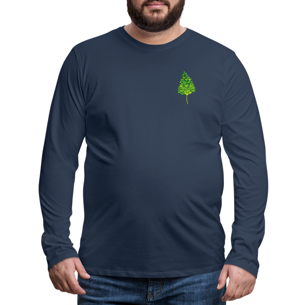 Das Blatt - Männer Langarmshirt - Navy