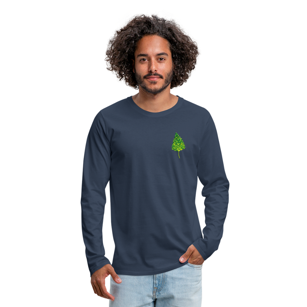 Das Blatt - Männer Langarmshirt - Navy