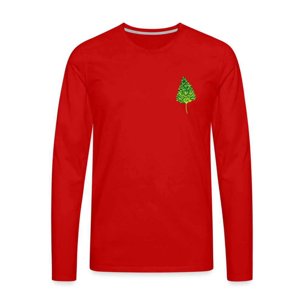 Das Blatt - Männer Langarmshirt - Rot