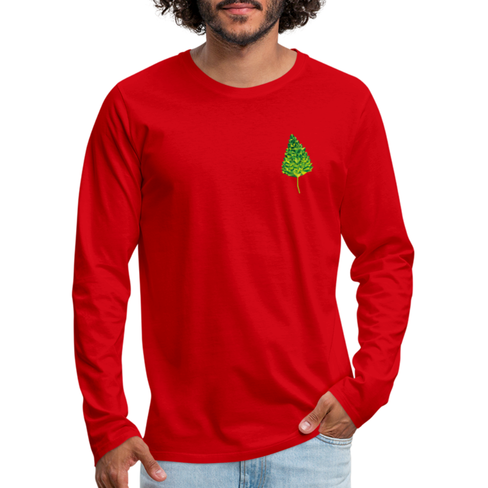 Das Blatt - Männer Langarmshirt - Rot