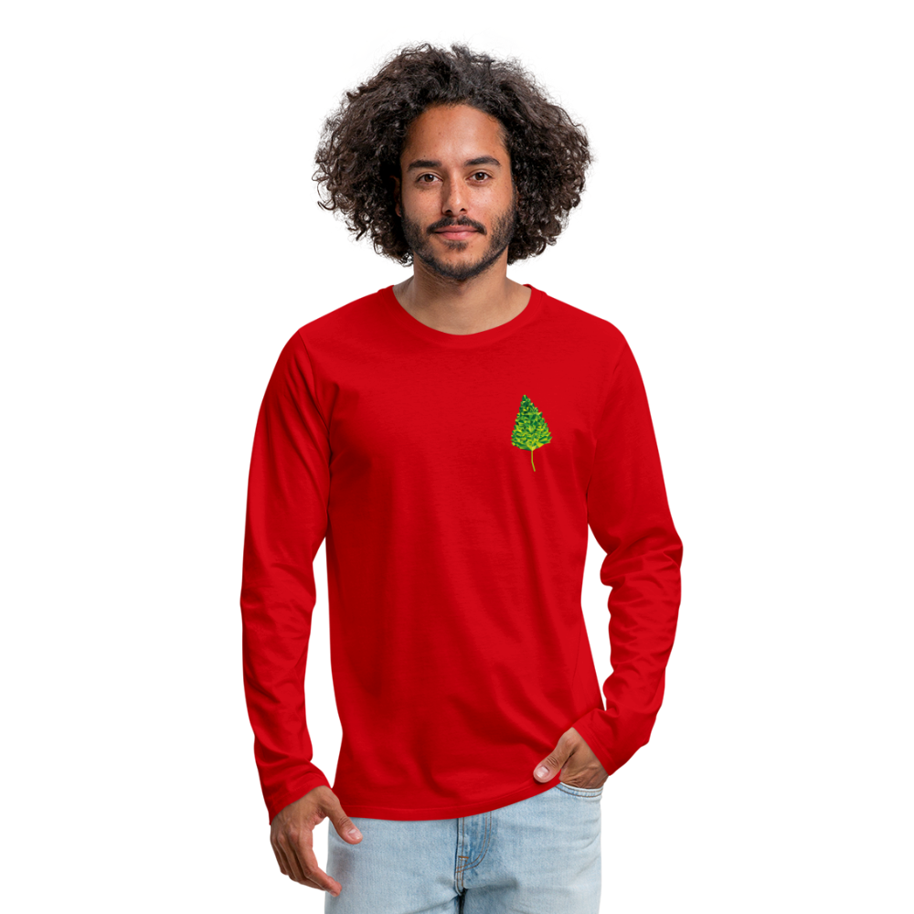 Das Blatt - Männer Langarmshirt - Rot