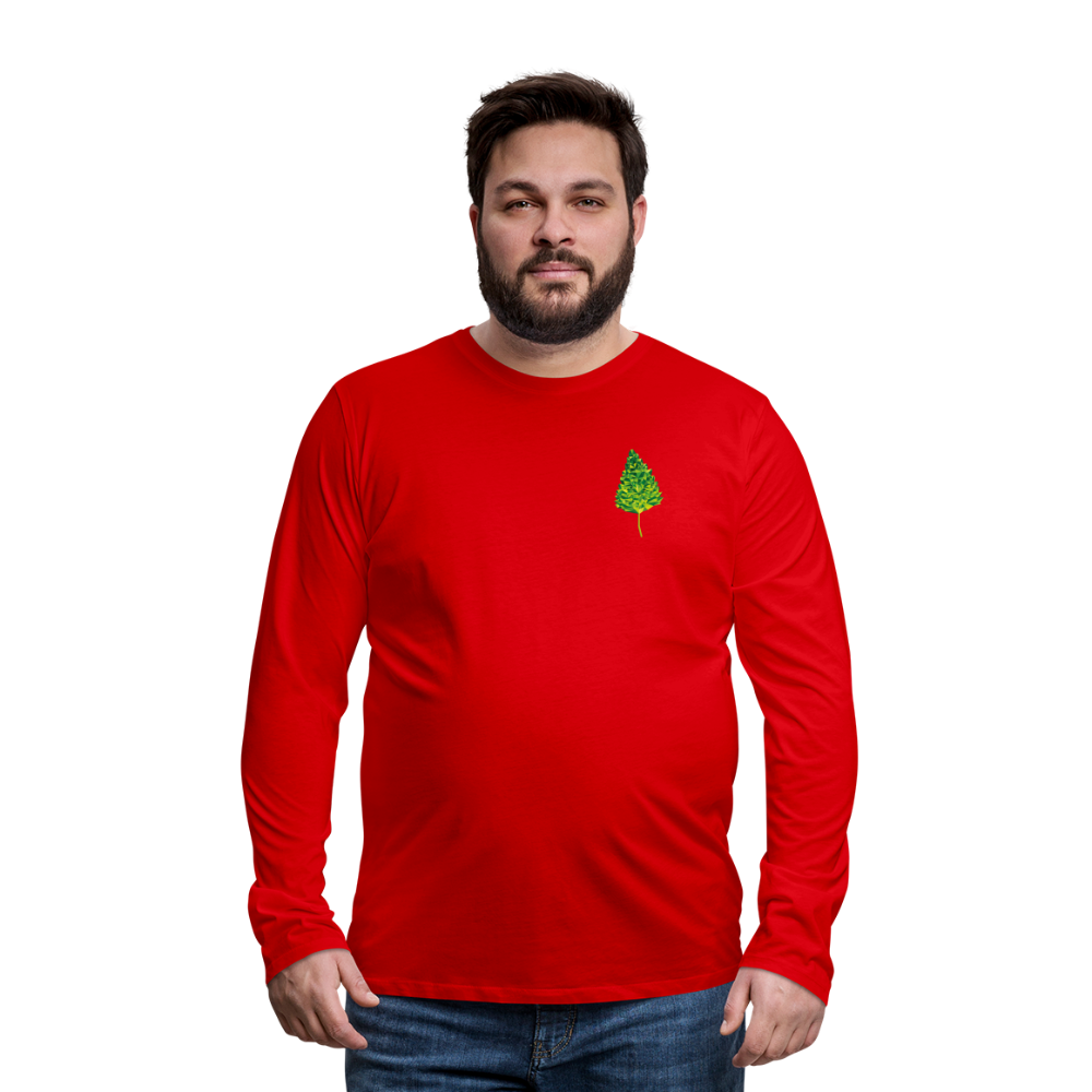 Das Blatt - Männer Langarmshirt - Rot