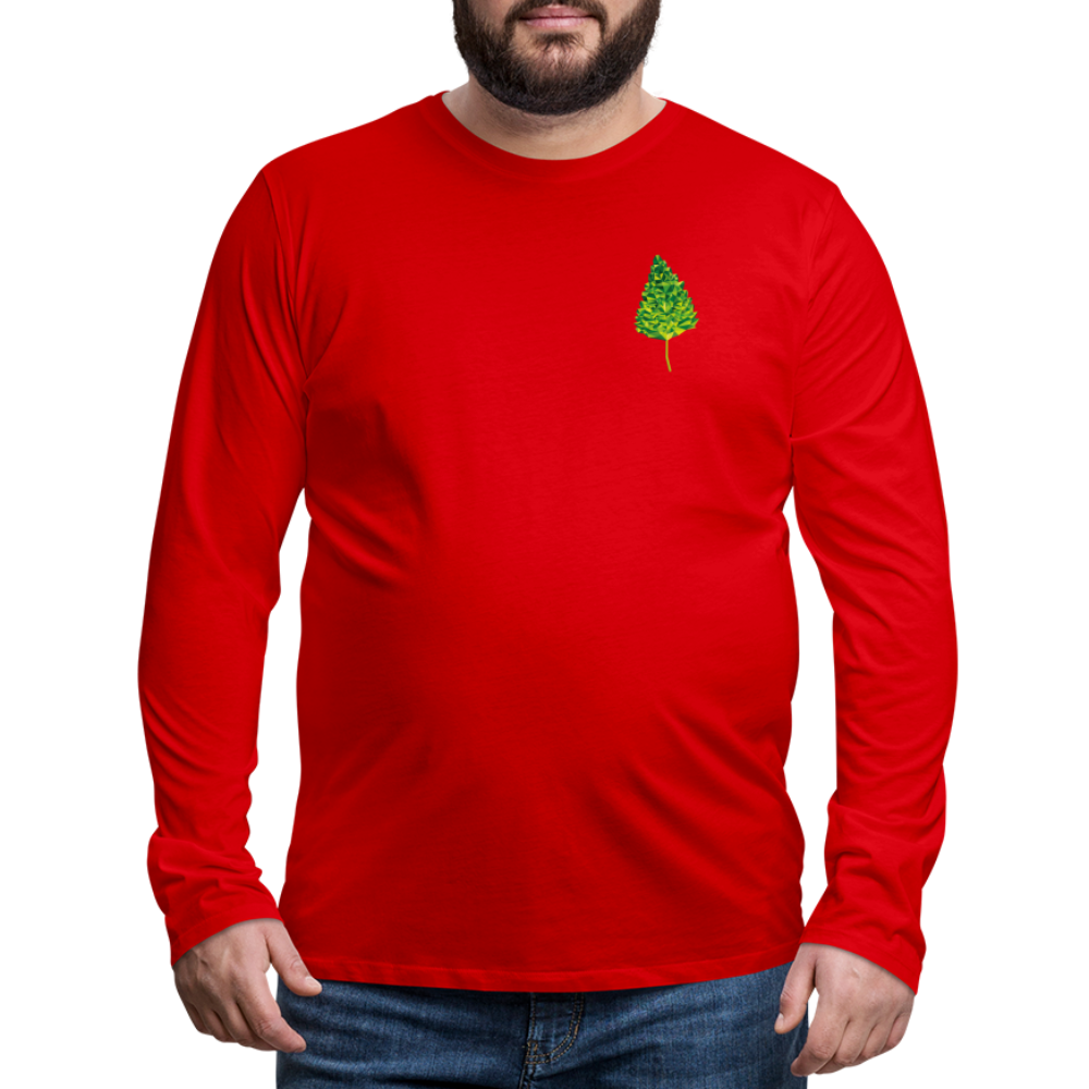 Das Blatt - Männer Langarmshirt - Rot