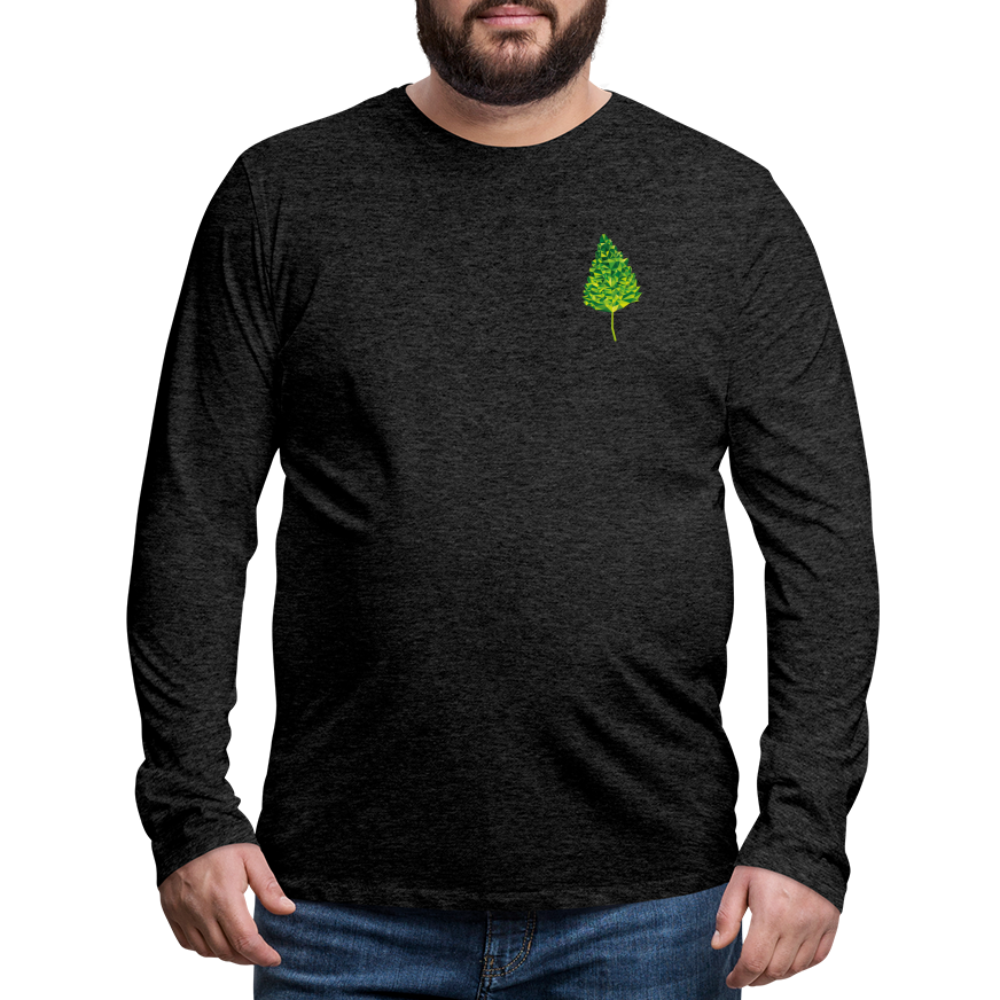 Das Blatt - Männer Langarmshirt - Anthrazit