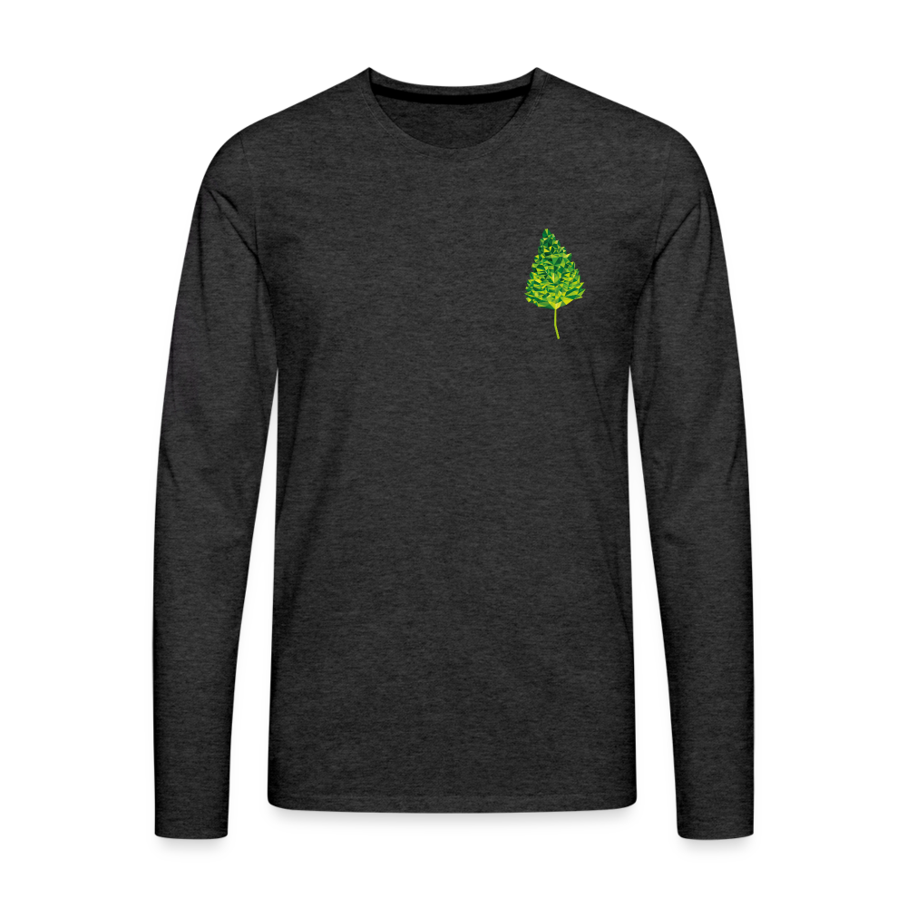 Das Blatt - Männer Langarmshirt - Anthrazit