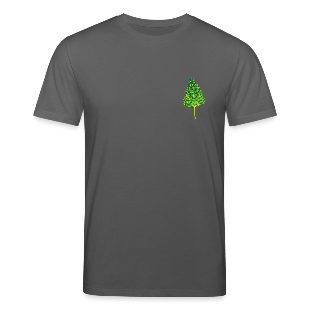 Das Blatt - Männer T-Shirt aus 100% Bio-Baumwolle - Anthrazit