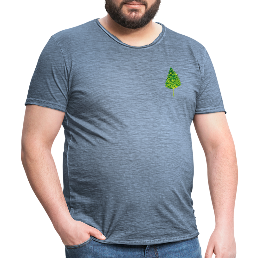 Das Blatt - Männer Vintage T-Shirt - Vintage Denim