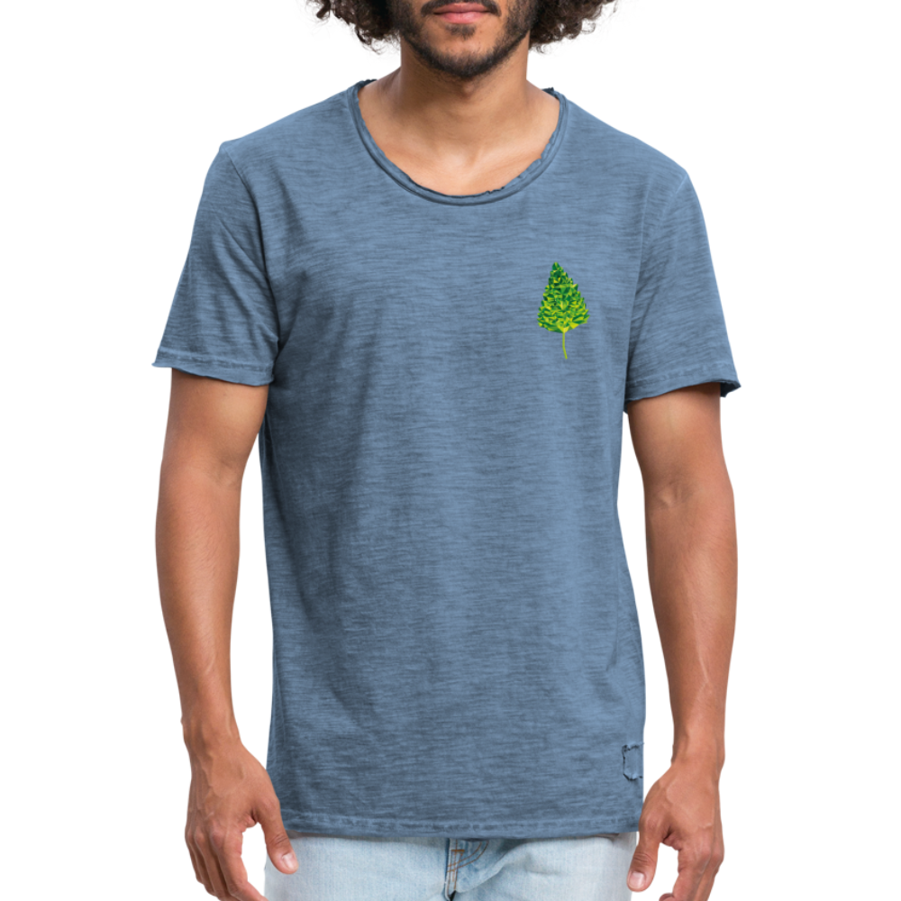 Das Blatt - Männer Vintage T-Shirt - Vintage Denim