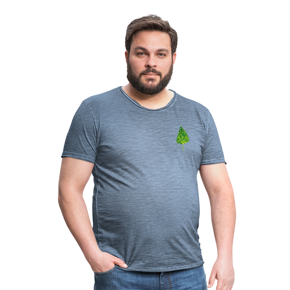 Das Blatt - Männer Vintage T-Shirt - Vintage Denim