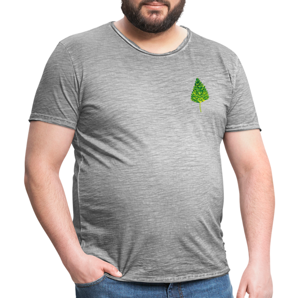 Das Blatt - Männer Vintage T-Shirt - Vintage Grau