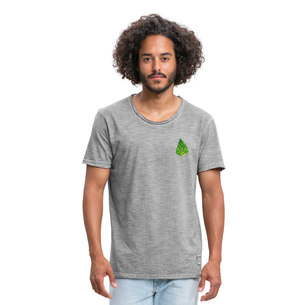 Das Blatt - Männer Vintage T-Shirt - Vintage Grau