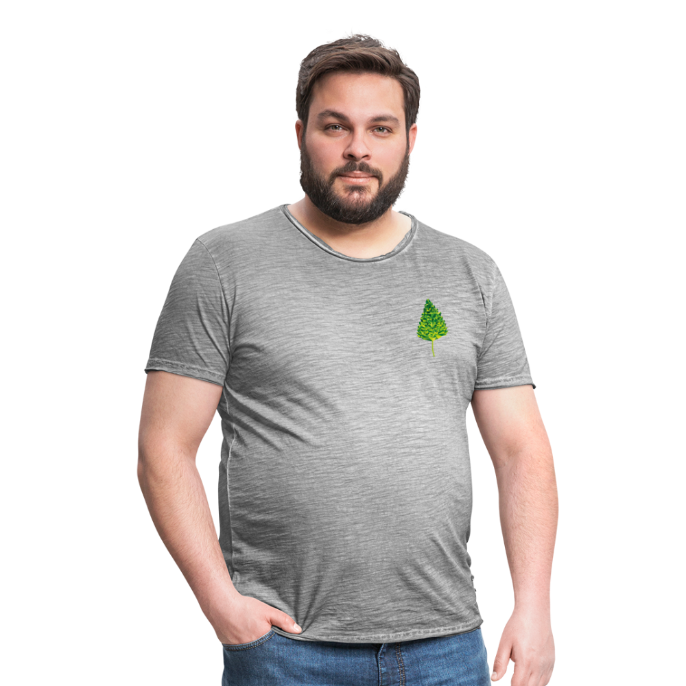 Das Blatt - Männer Vintage T-Shirt - Vintage Grau