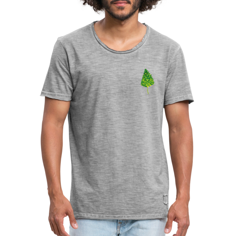Das Blatt - Männer Vintage T-Shirt - Vintage Grau