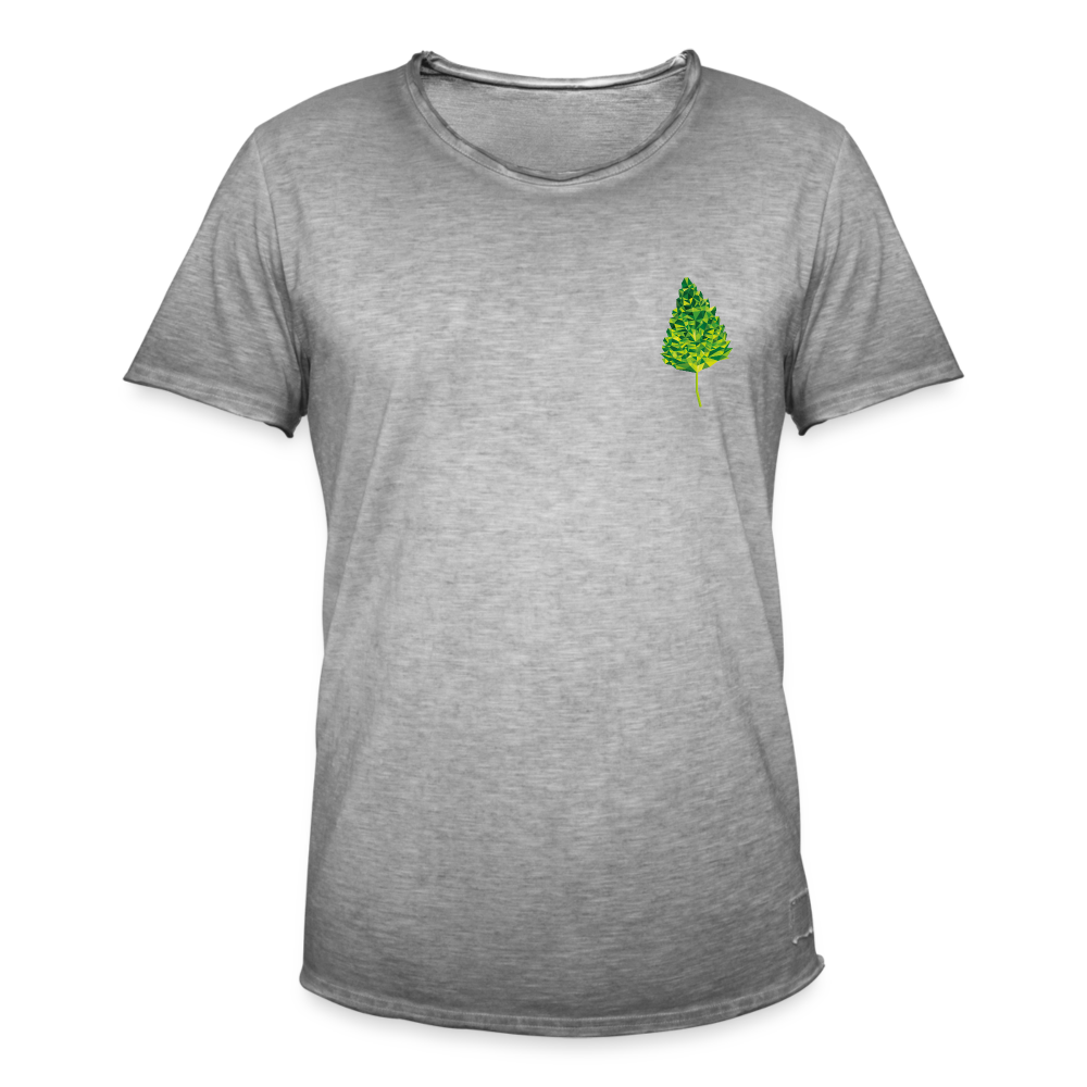 Das Blatt - Männer Vintage T-Shirt - Vintage Grau