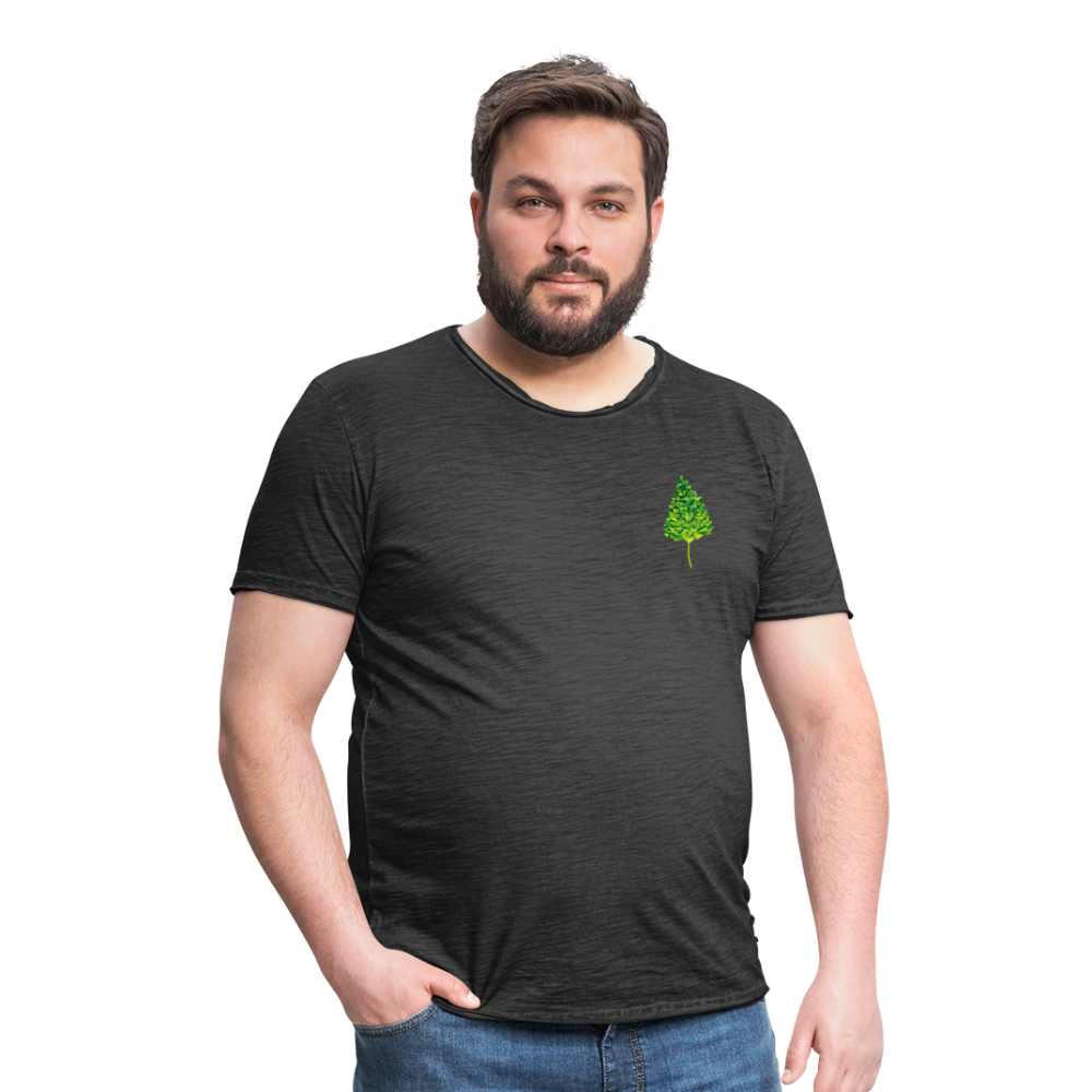 Das Blatt - Männer Vintage T-Shirt - Vintage Schwarz