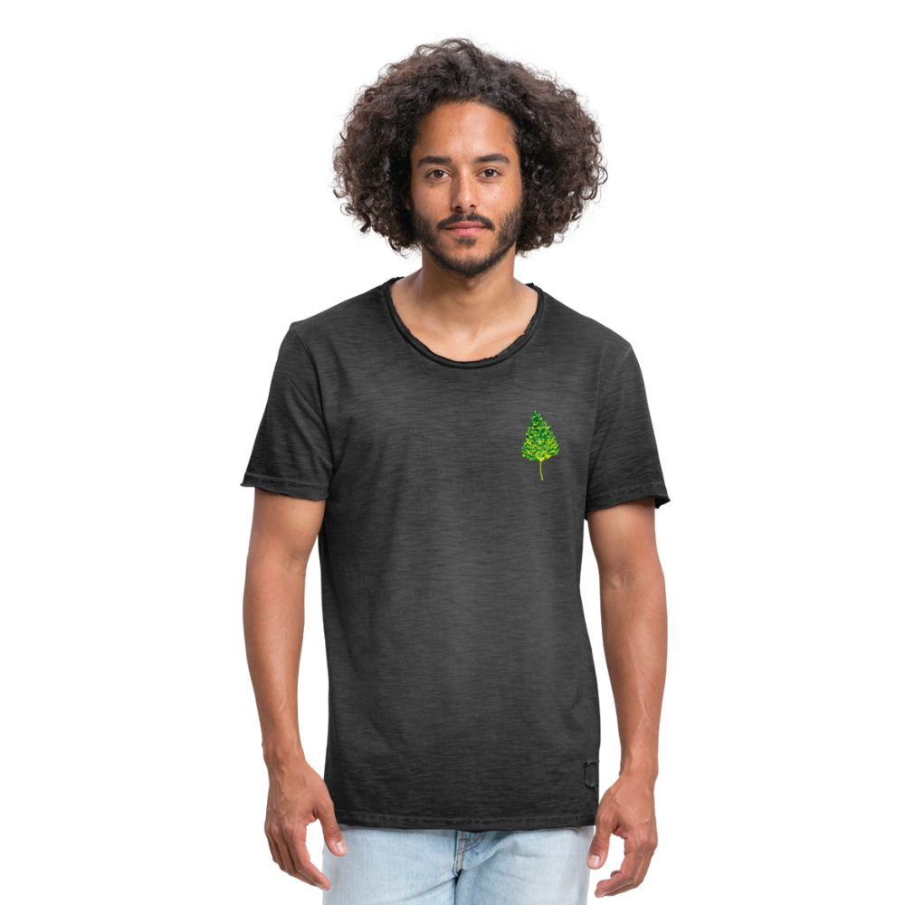 Das Blatt - Männer Vintage T-Shirt - Vintage Schwarz