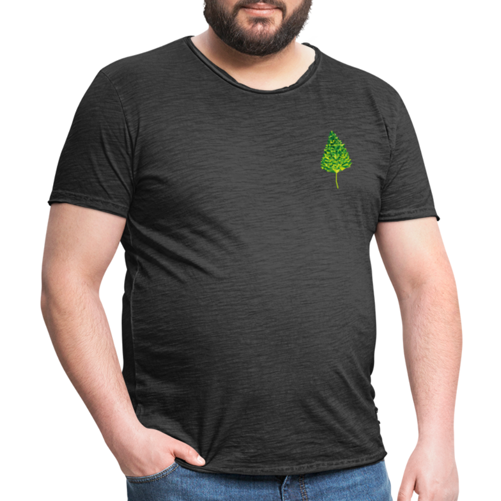 Das Blatt - Männer Vintage T-Shirt - Vintage Schwarz
