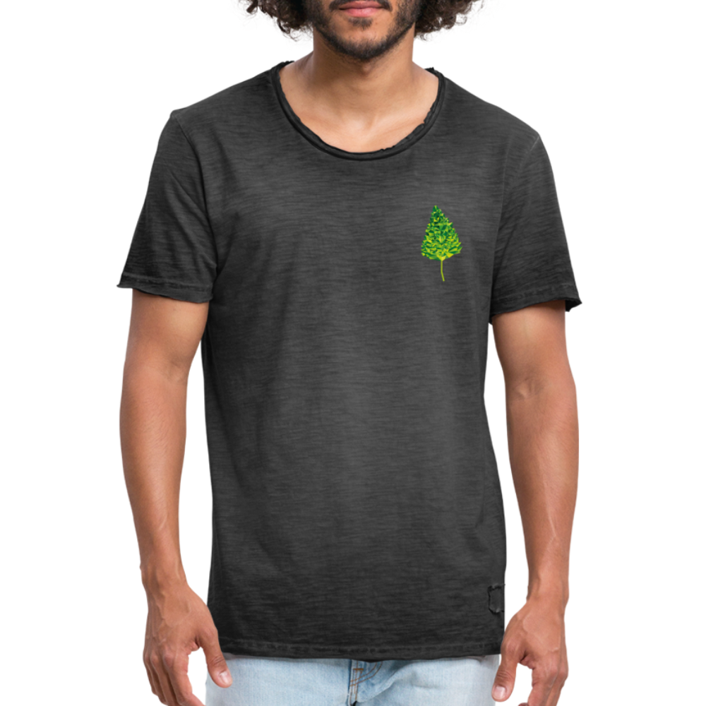 Das Blatt - Männer Vintage T-Shirt - Vintage Schwarz