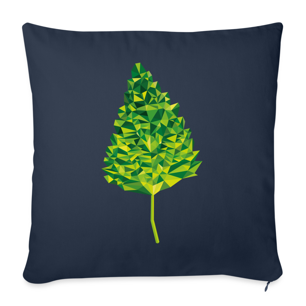 Das Blatt - Sofakissen mit Füllung 44 x 44 cm - Navy