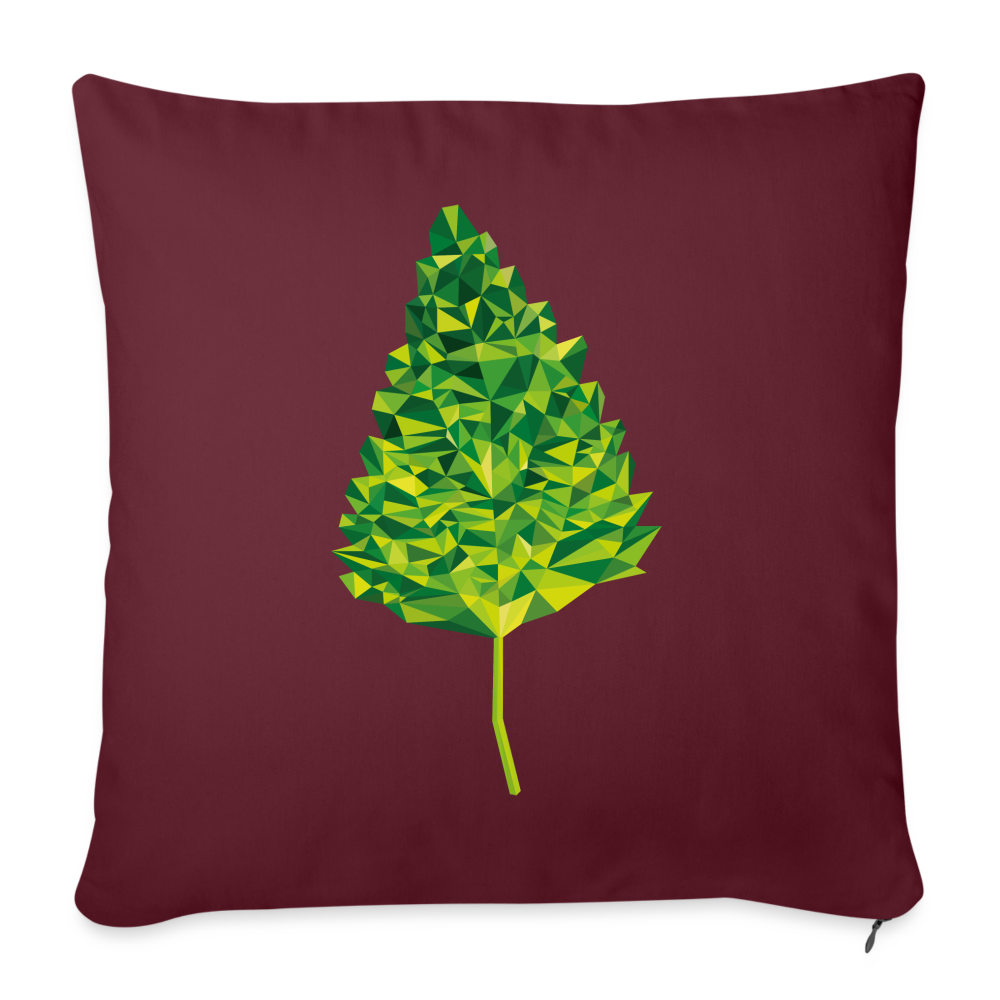 Das Blatt - Sofakissen mit Füllung 44 x 44 cm - Burgunderrot