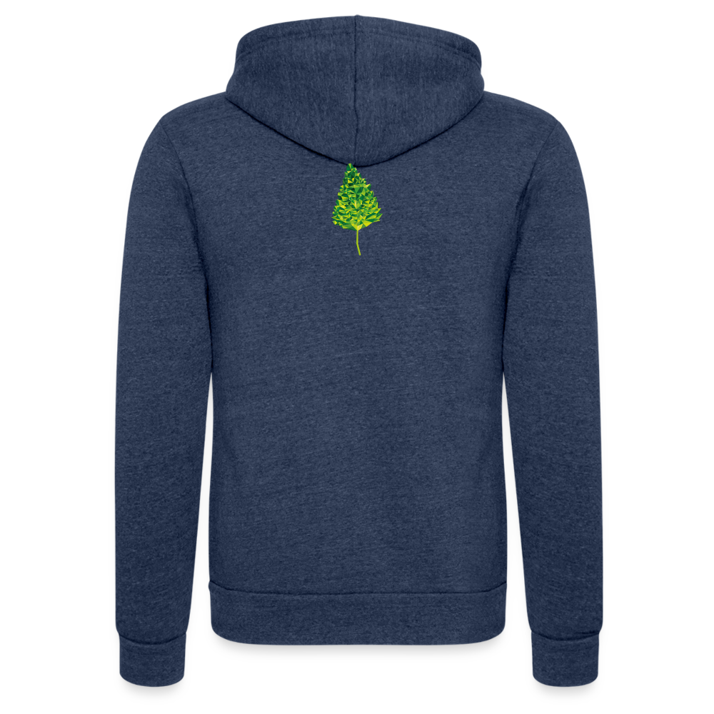 Das Blatt - Unisex Tri-Blend Kapuzenjacke - Navy meliert