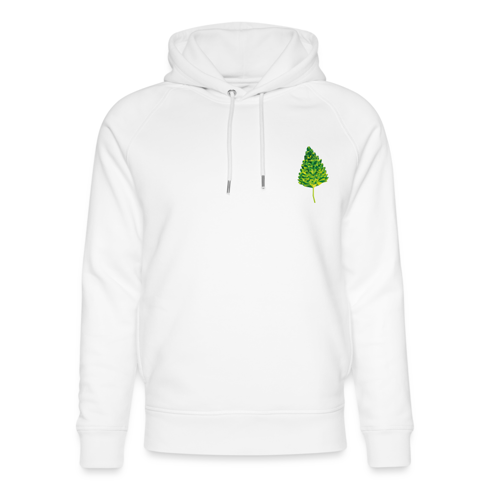 Das Blatt - Unisex Bio-Hoodie - weiß