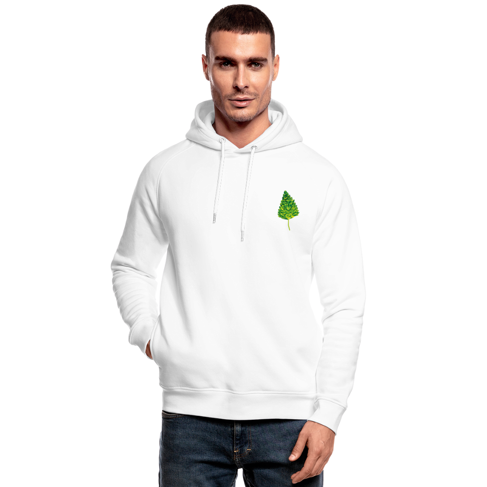Das Blatt - Unisex Bio-Hoodie - weiß