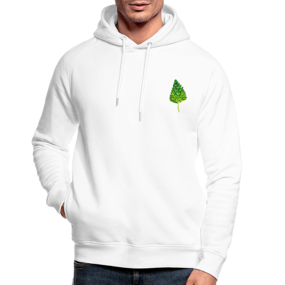 Das Blatt - Unisex Bio-Hoodie - weiß