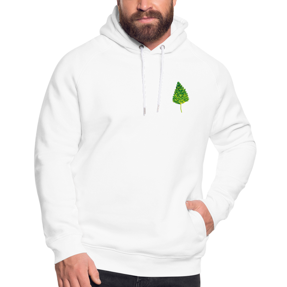 Das Blatt - Unisex Bio-Hoodie - weiß