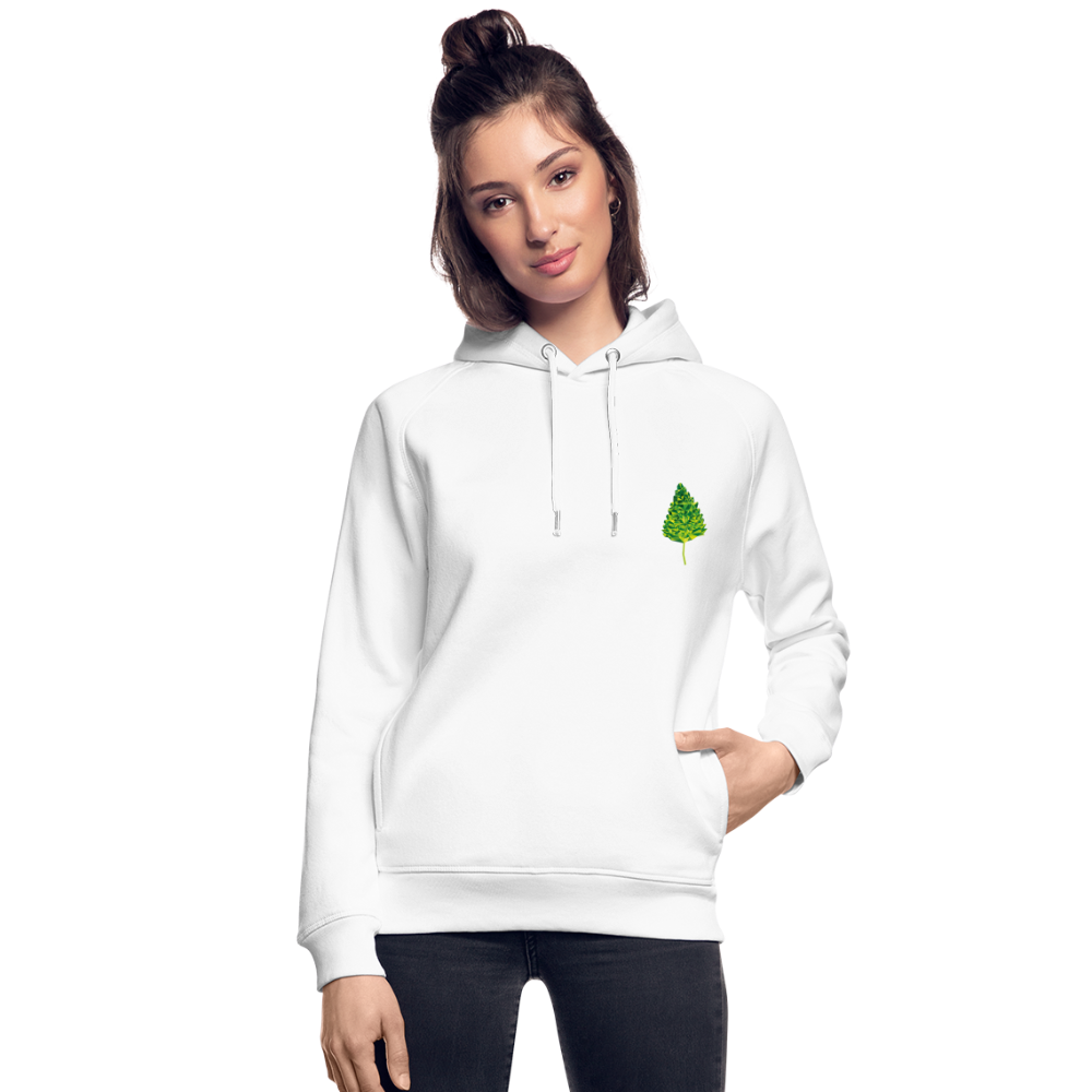 Das Blatt - Unisex Bio-Hoodie - weiß