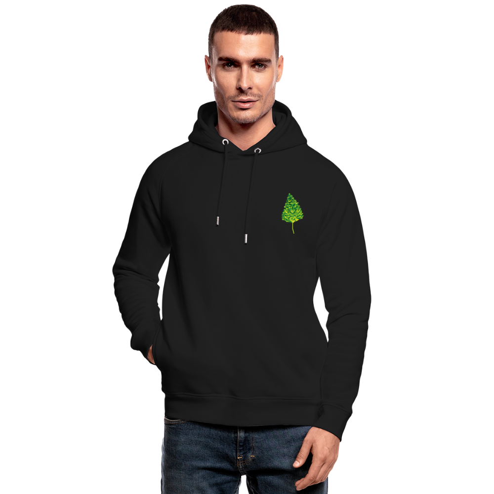 Das Blatt - Unisex Bio-Hoodie - Schwarz