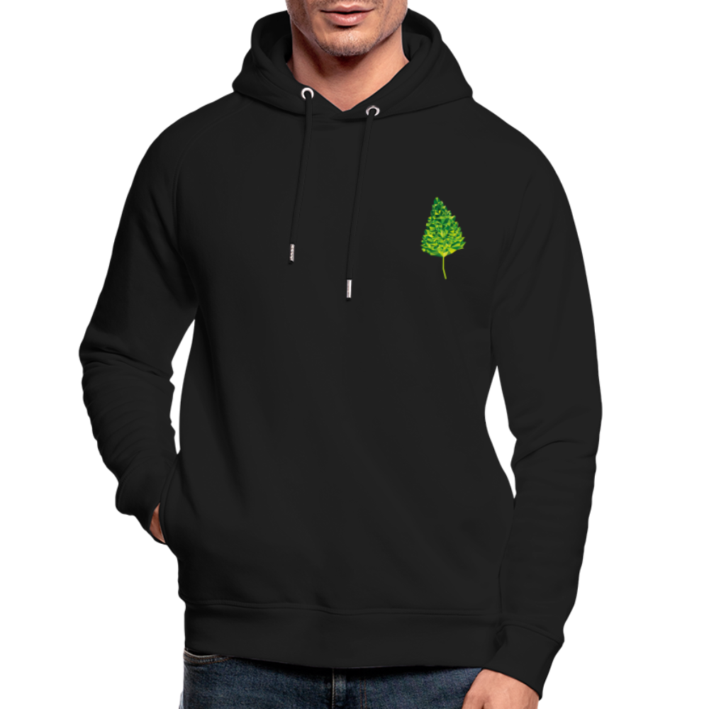 Das Blatt - Unisex Bio-Hoodie - Schwarz