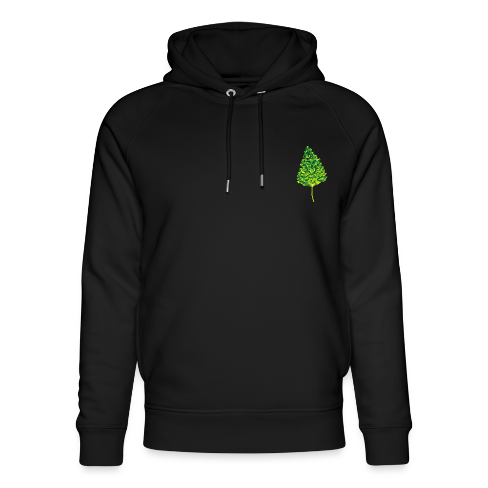 Das Blatt - Unisex Bio-Hoodie - Schwarz