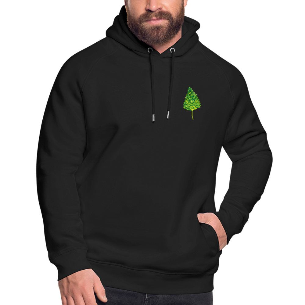 Das Blatt - Unisex Bio-Hoodie - Schwarz