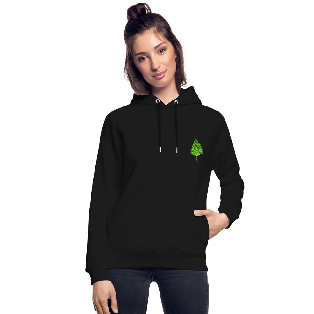 Das Blatt - Unisex Bio-Hoodie - Schwarz
