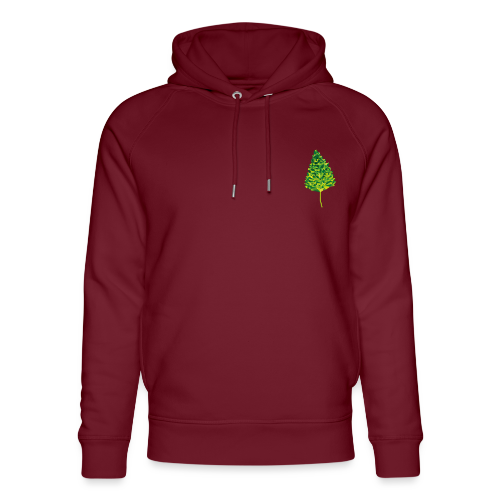 Das Blatt - Unisex Bio-Hoodie - Burgunderrot