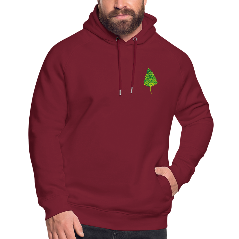 Das Blatt - Unisex Bio-Hoodie - Burgunderrot